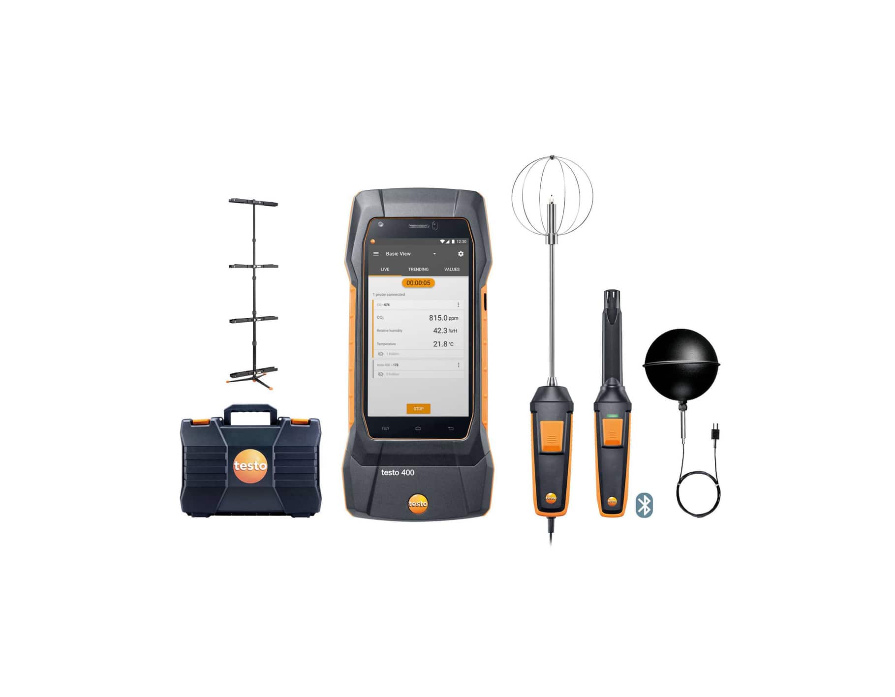 testo 400 IAQ and comfort kit with tripod